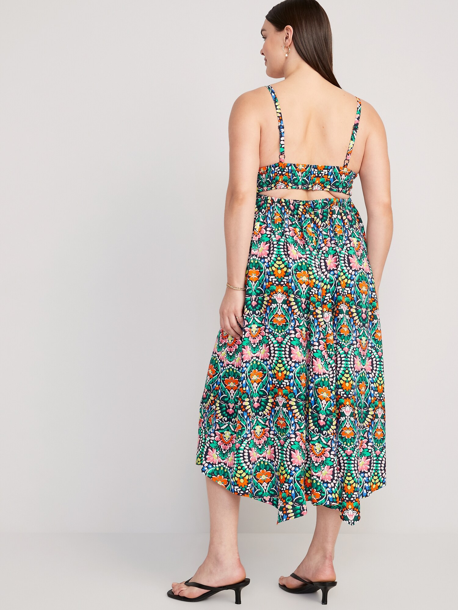 Waist-Defined Sleeveless Matching-Print Maxi Dress | Old Navy