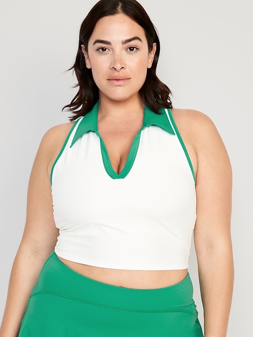 Image number 7 showing, Fitted PowerSoft Sleeveless Cropped Polo