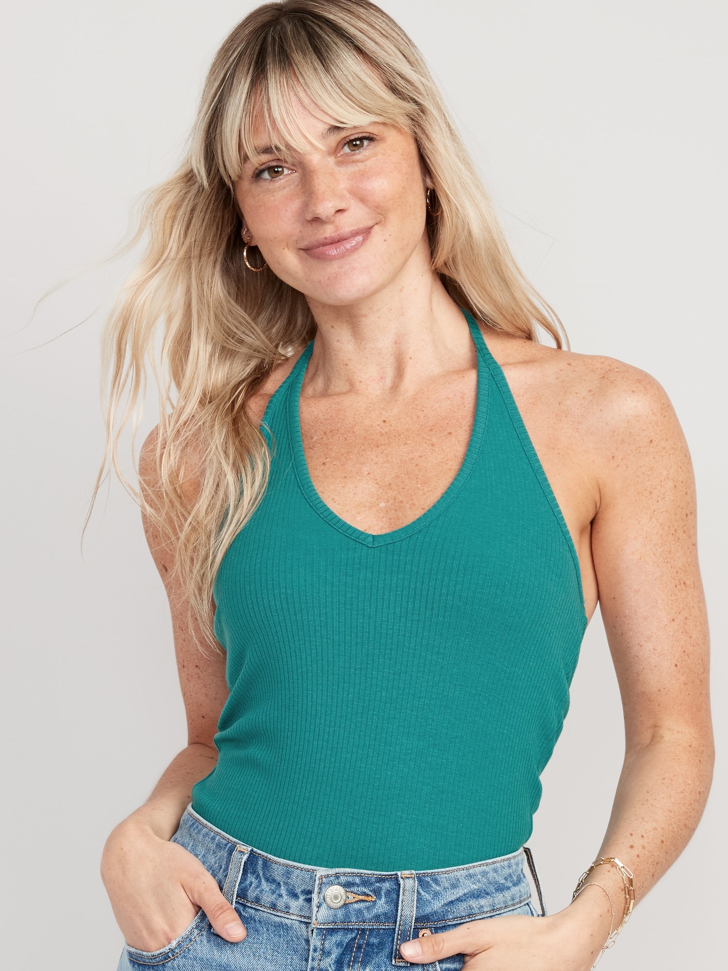 Ribbed Halter Top Old Navy