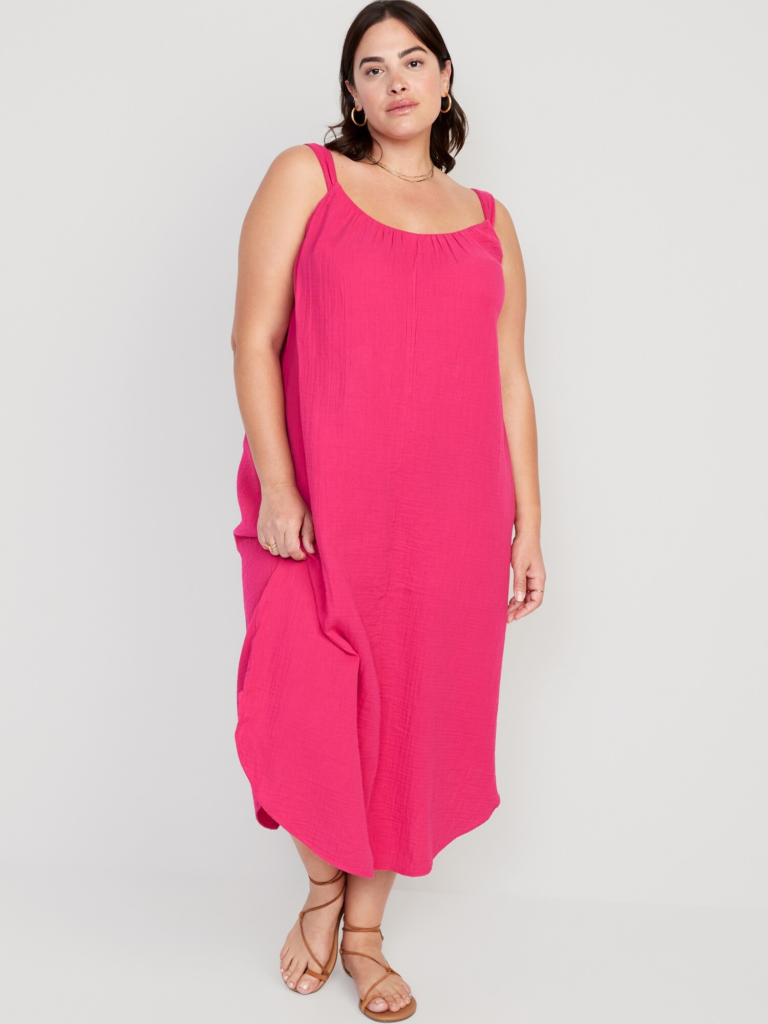 Sleeveless Shirred Maxi Dress Old Navy 