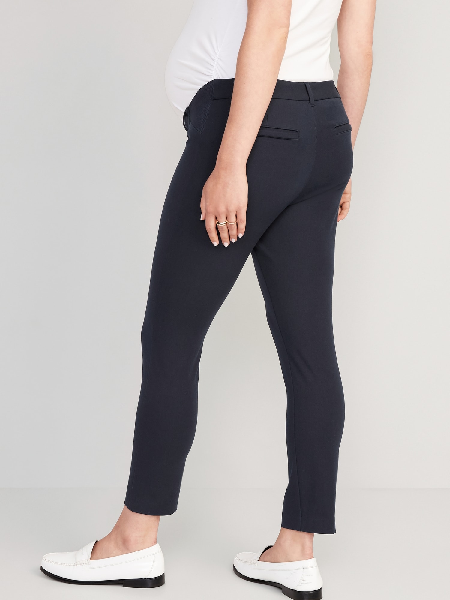 Maternity Full Panel Pixie Ankle Pants, Old Navy