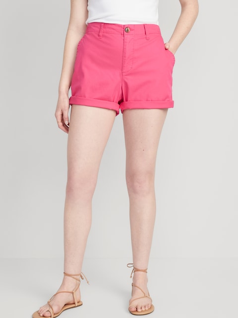 High-Waisted OGC Pull-On Chino Shorts -- 3.5-inch inseam