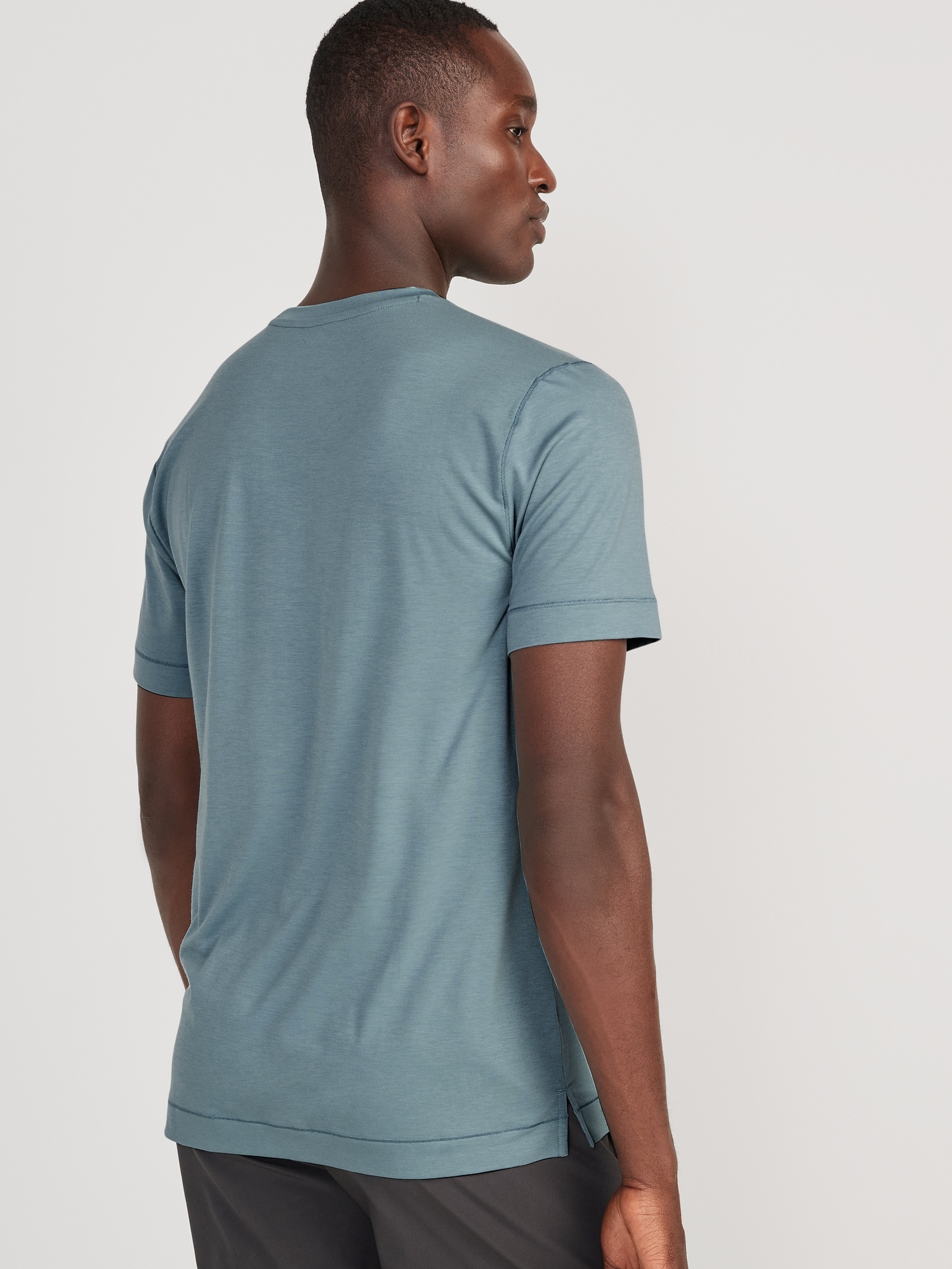 Solid Stretch T-shirt - Peacock Blue