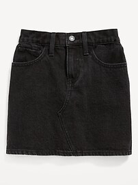 View large product image 4 of 4. High-Waisted Jean Skirt for Girls