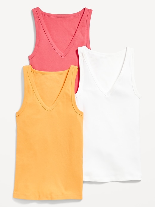 Image number 1 showing, Slim-Fit First Layer Rib-Knit Tank Top 3-Pack