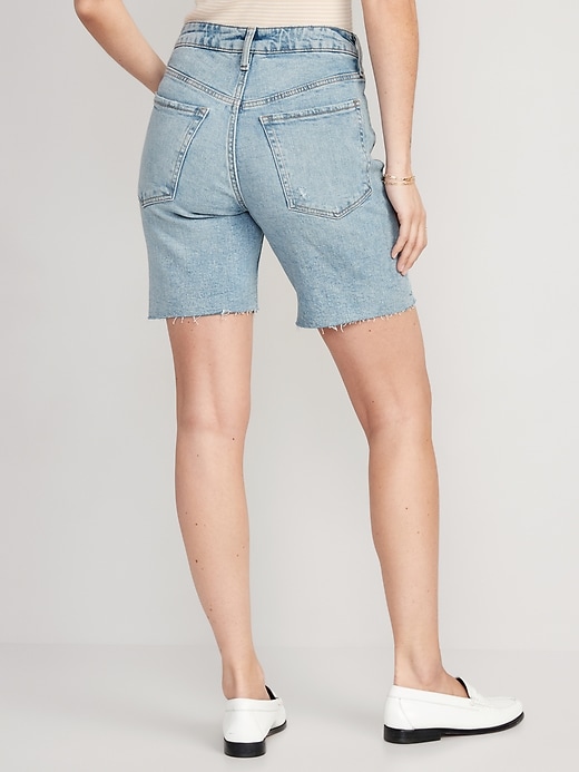 Image number 2 showing, High-Waisted OG Straight Jean Shorts for Women -- 7-inch inseam