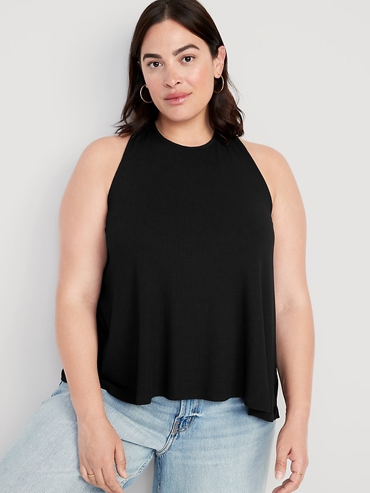Image number 7 showing, Luxe High-Neck Twist-Back Tank Top