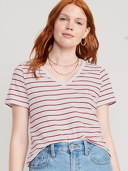 EveryWear Striped Slub-Knit T-Shirt for Women