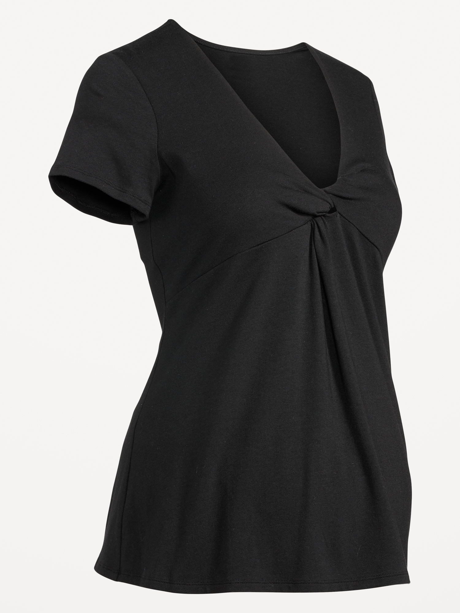 Maternity Twist-Front Double-Layer Nursing Top