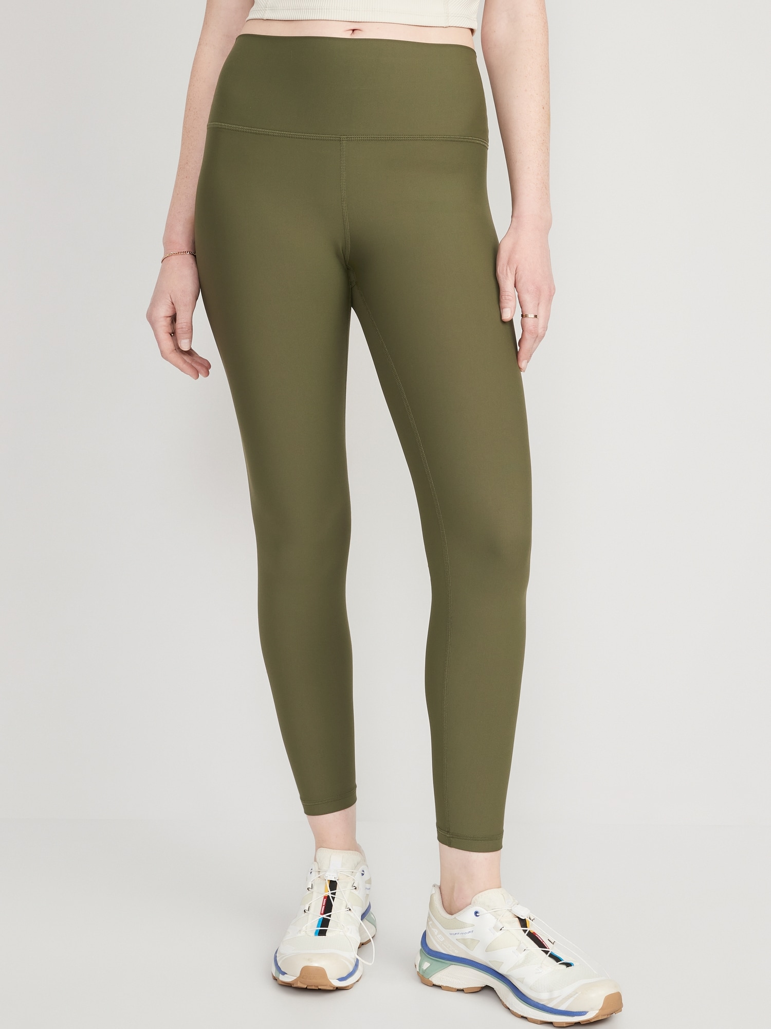 Old Navy - High-Waisted PowerSoft 7/8-Length Joggers for Women green