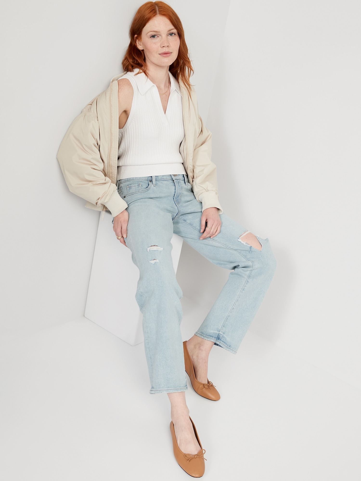 Low-Rise OG Loose Ripped Jeans