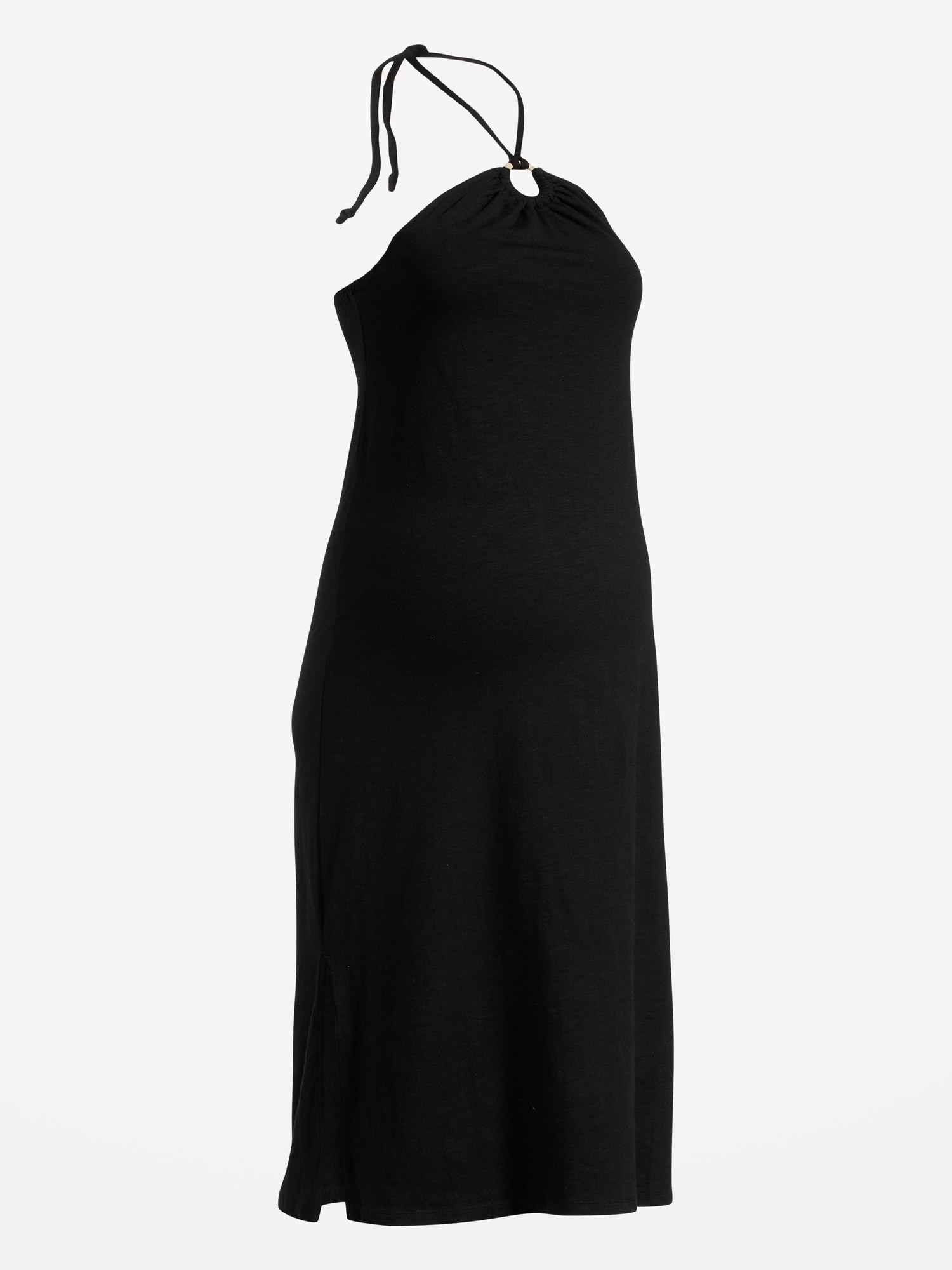 Old Navy Maternity O-Ring Halter Midi Dress black. 1