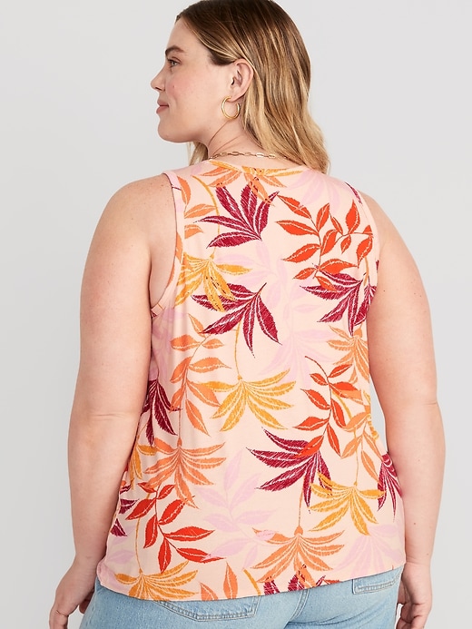 Image number 8 showing, Sleeveless Luxe Floral-Print T-Shirt