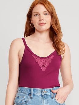 Lace-Trim Tank Top for Women