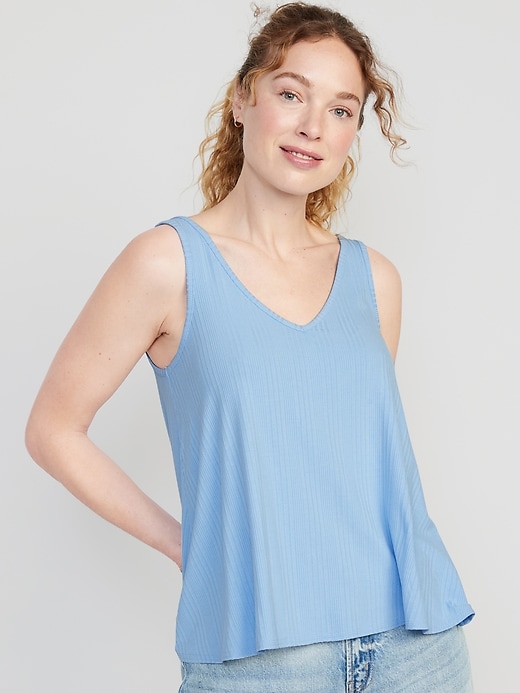 Image number 1 showing, Luxe Sleeveless Swing Top