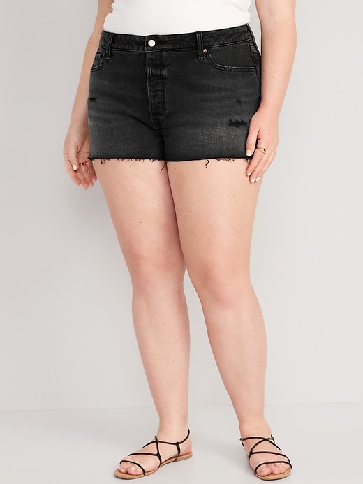 ★ GLOWNY★ BUTTON FLY MINI SHORTS NAVY 23B0013NA BUTTON FLY MINI SHORTS (NAVY) - GLOWNY