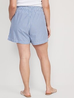 Navy striped outlet shorts