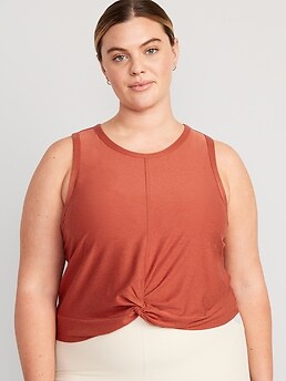 Sleeveless Cloud 94 Soft Twist-Front Cropped Top for Women