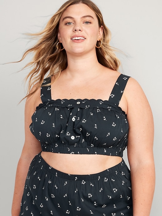 Image number 7 showing, Sleeveless Button-Front Bralette Pajama Top