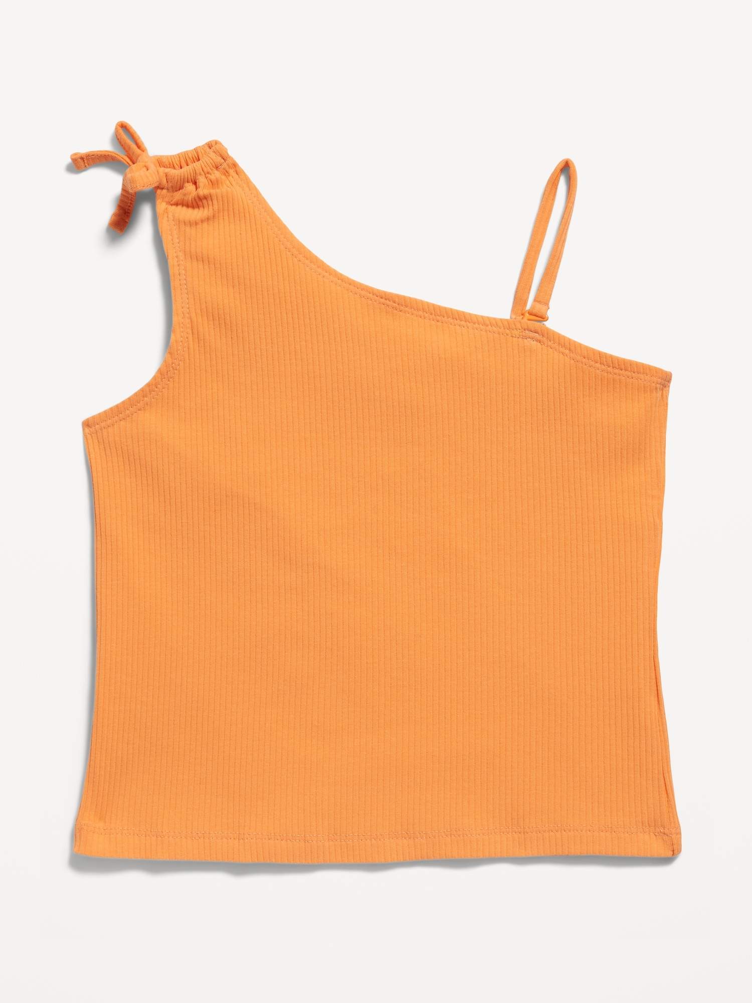 Old Navy Rib-Knit One-Shoulder Tank Top for Girls orange. 1