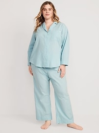 Oversized Printed Poplin Pajama Set for Women, Old Navy