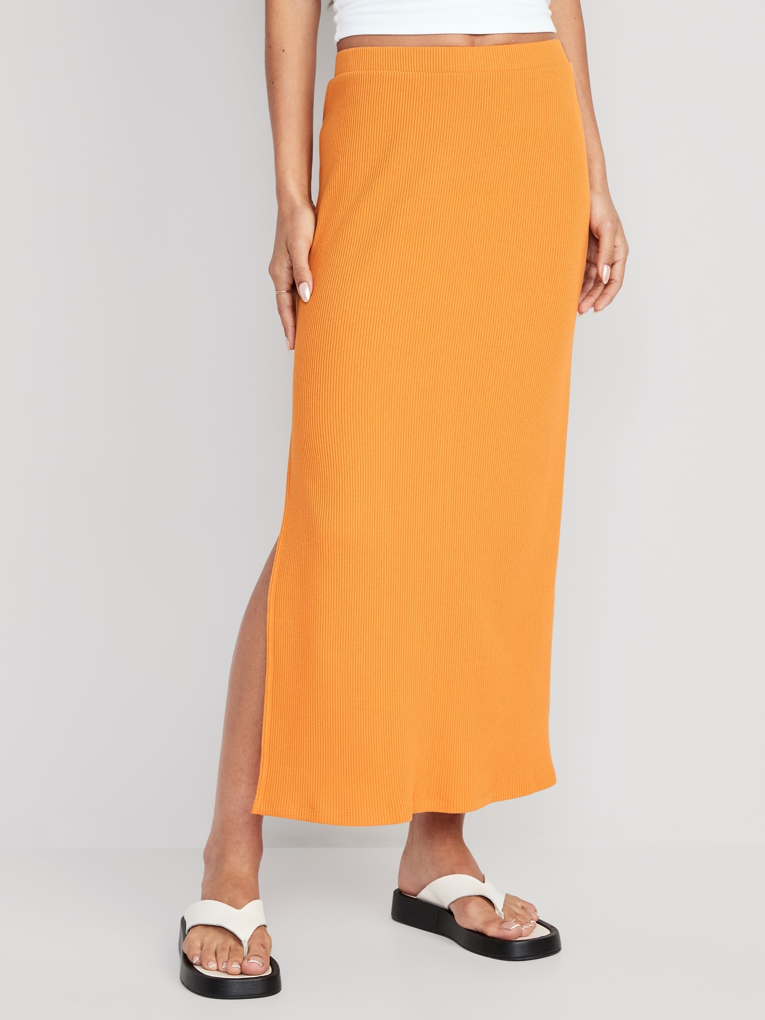 Pull-On Rib-Knit Maxi Skirt for Women | Old Navy