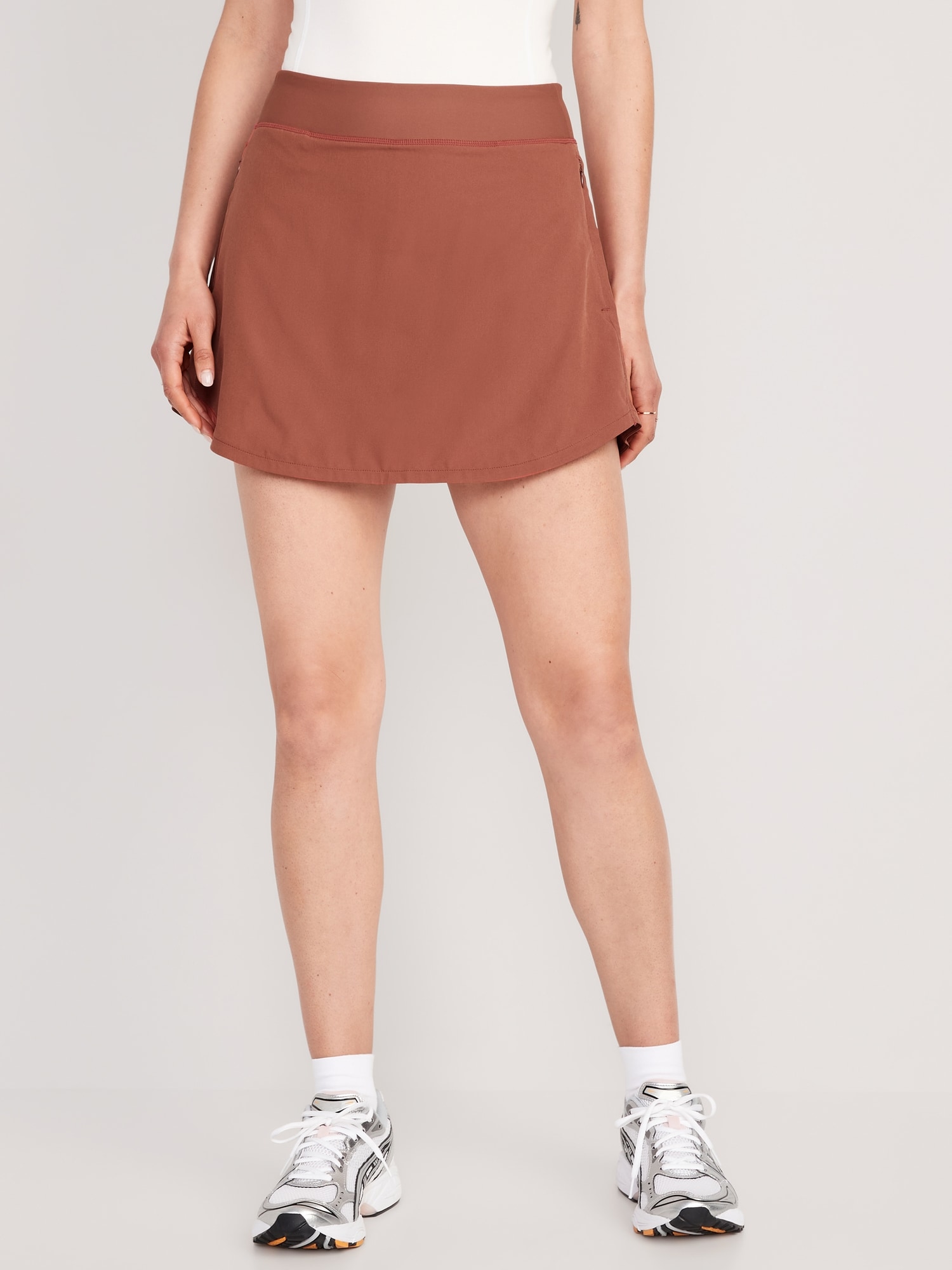 Old Navy High-Waisted StretchTech 2-in-1 Skort for Women orange. 1