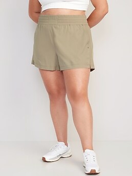 High-Waisted StretchTech Pull-On Surf Shorts for Women - 4-inch inseam