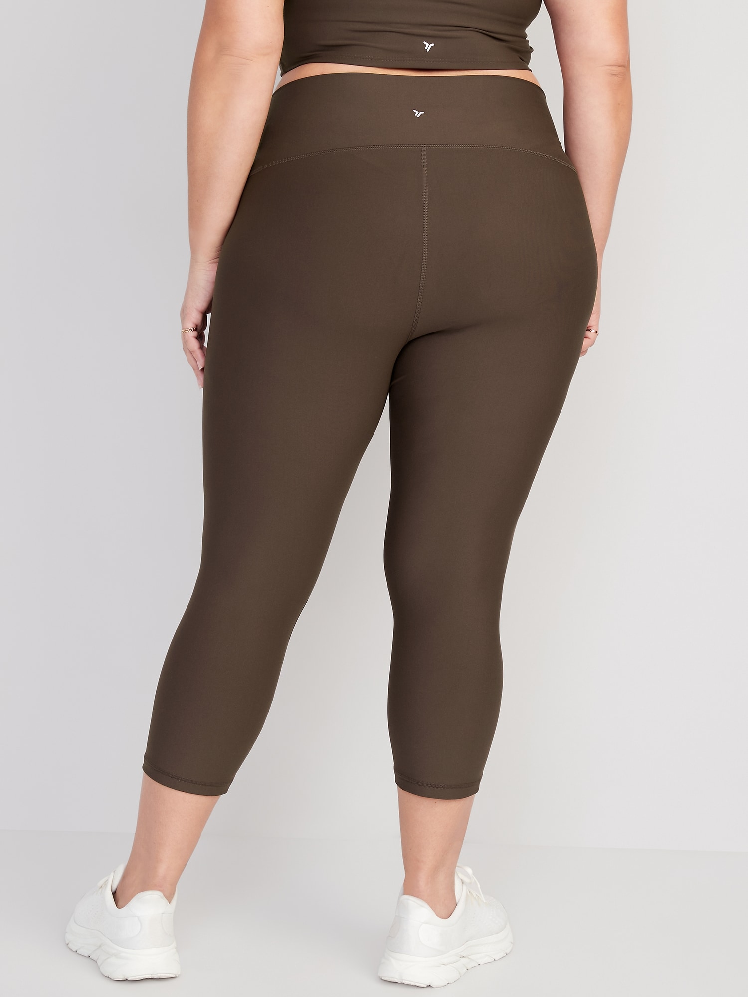 NWT: Old Navy Extra High-Waist Powersoft Crop Leggings, Tonal Leaf, Size  Large-P