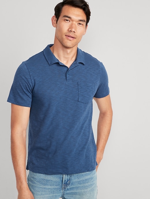 Classic Fit Linen-Blend Polo for Men | Old Navy