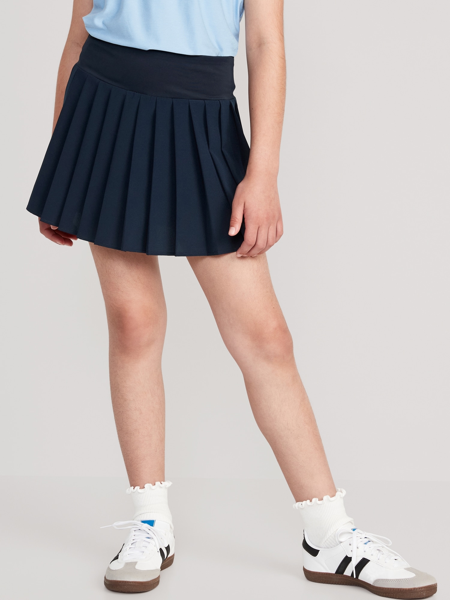 Old Navy High-Waisted Pleated Performance Skort for Girls blue. 1