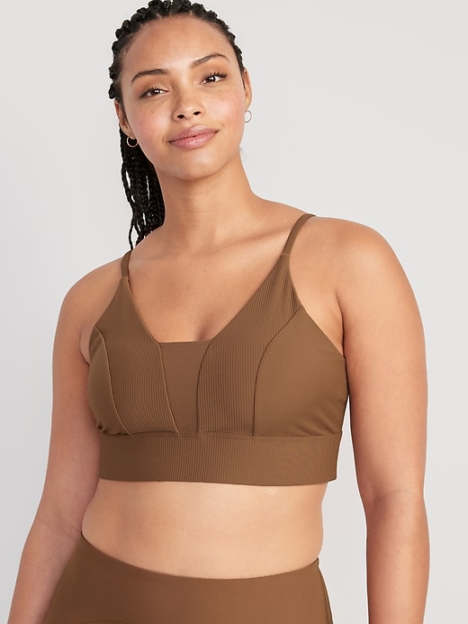 Light Support PowerSoft Textured-Rib Sports Bra for Women | Old Navy