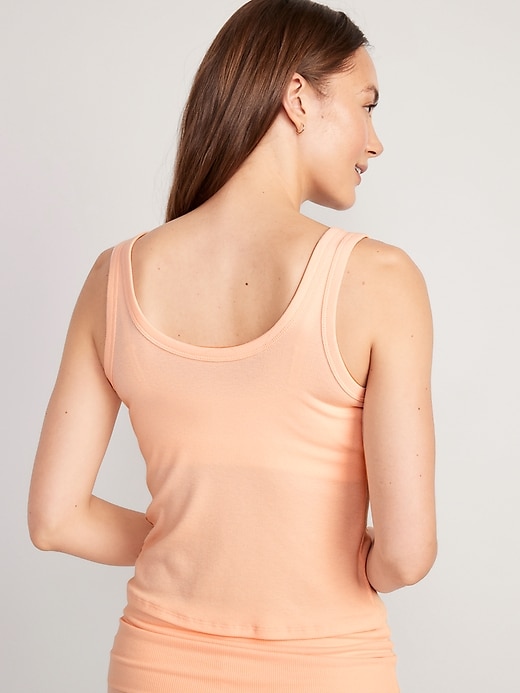 Image number 2 showing, UltraLite Rib-Knit Henley Lounge Tank Top