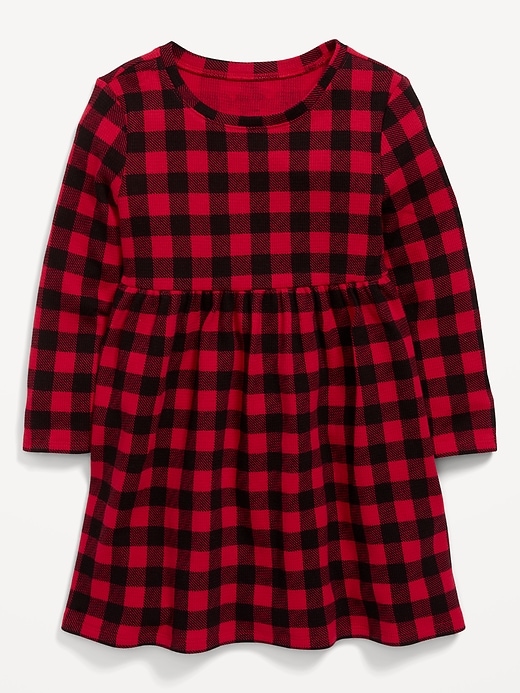 Image number 1 showing, Fit & Flare Thermal-Knit Dress for Toddler Girls