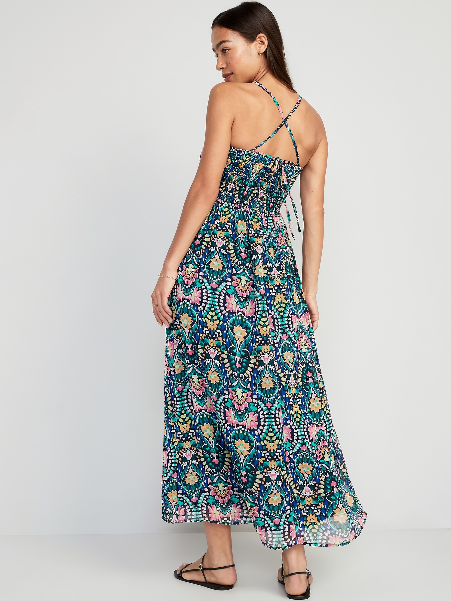 Flared maxi dress store online