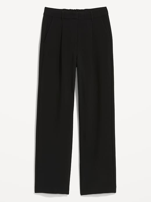 Blue high waisted wide leg trousers best sale