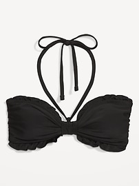 Ruffled Convertible Bandeau Swim Top