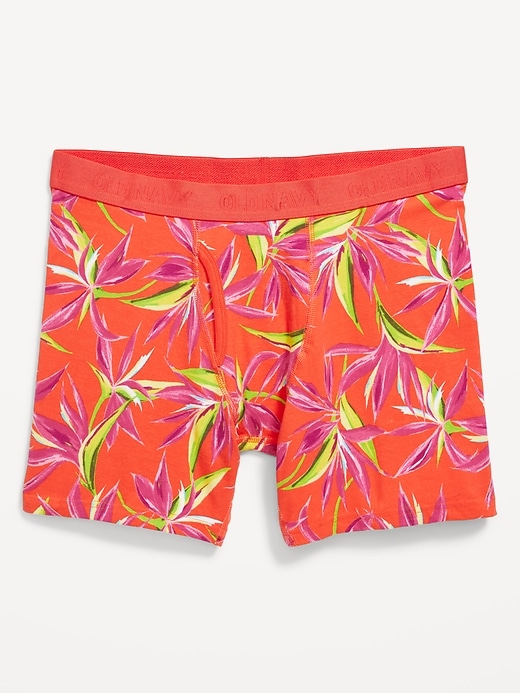 View large product image 1 of 1. Printed Built-In Flex Boxer-Brief Underwear -- 6.25-inch inseam
