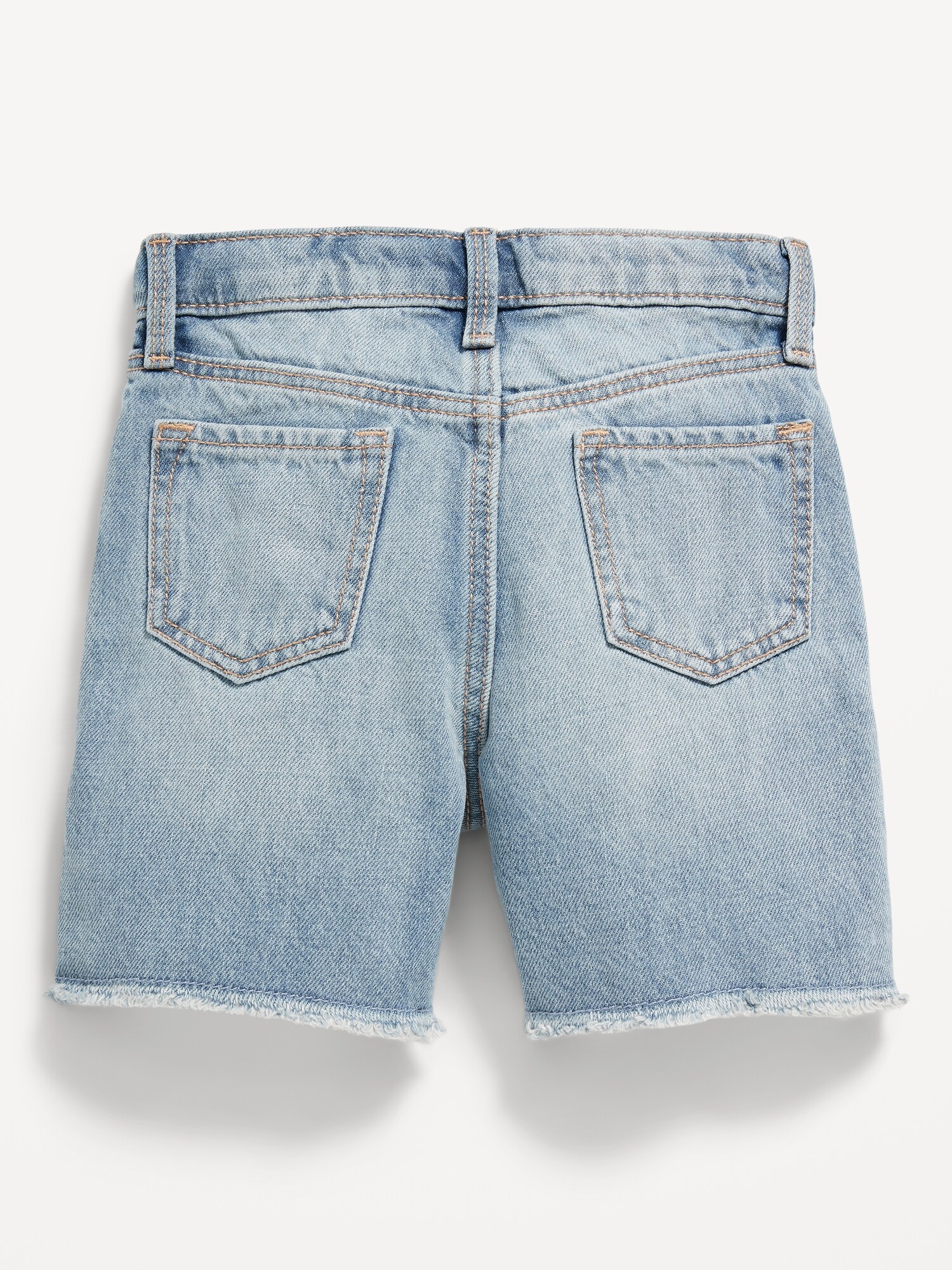 Slouchy Straight Ripped Jean Cut-Off Midi Shorts for Toddler Girls ...