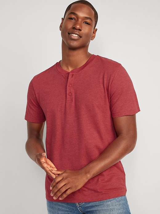 Soft-Washed Short-Sleeve Henley T-Shirt | Old Navy