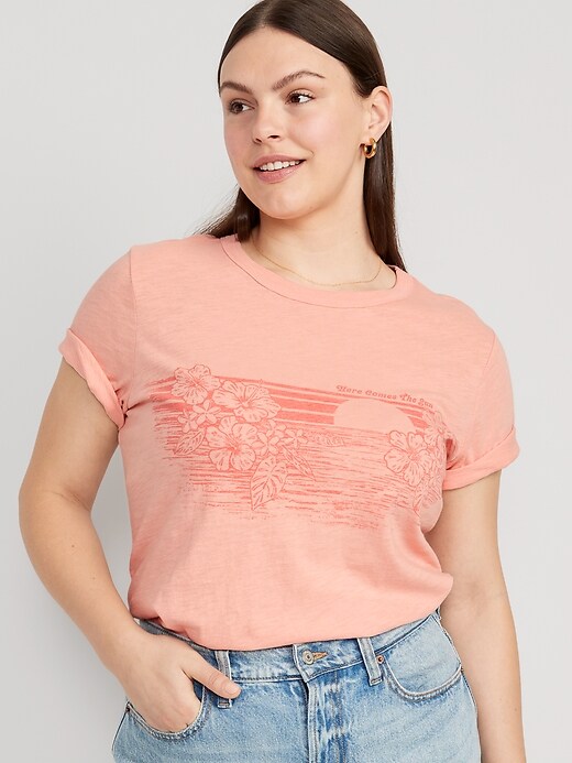Image number 5 showing, EveryWear Slub-Knit Graphic T-Shirt
