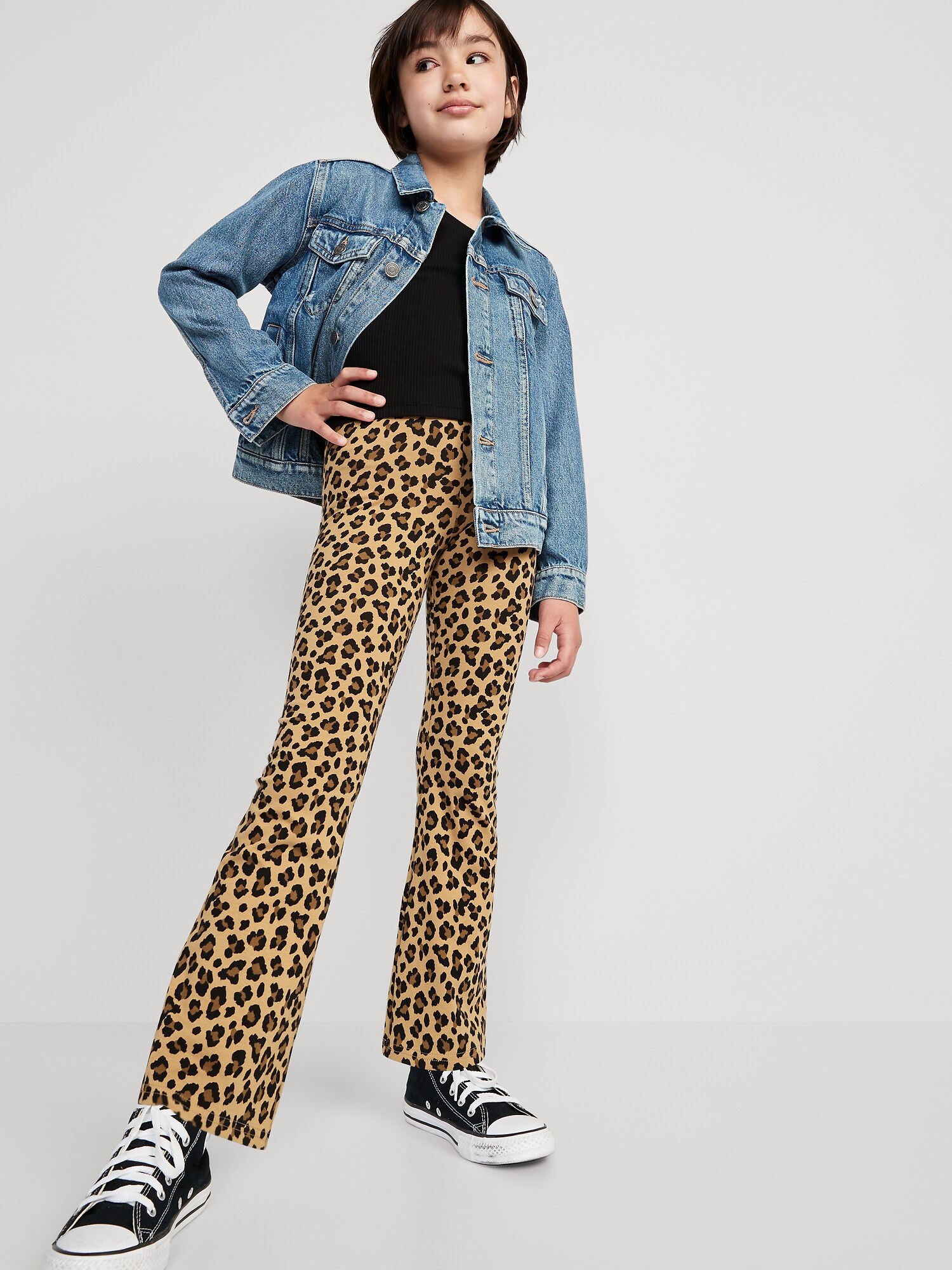 Cooraby 1 lot de leggings d'hiver chauds en coton doublé polaire épais pour enfants pantalon d