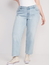 Mid-Rise Boyfriend Loose Jeans
