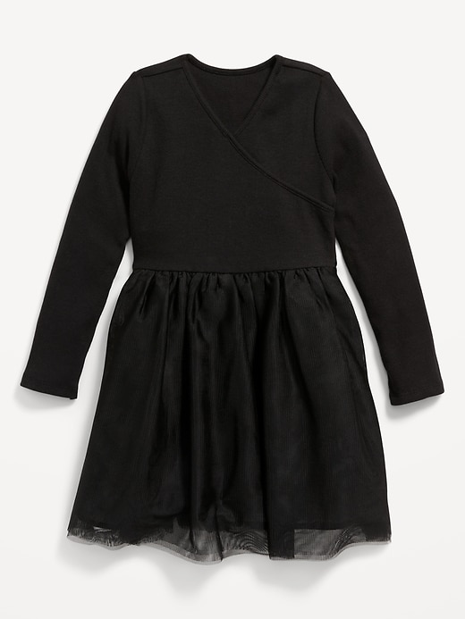 View large product image 1 of 1. Fit & Flare Wrap-Front Tutu Dress for Toddler Girls
