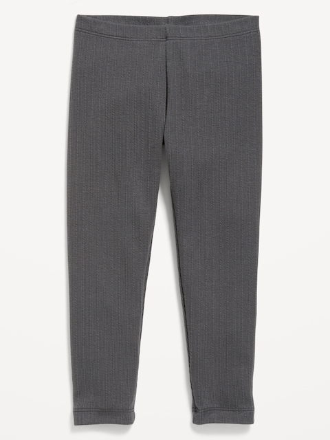 Textured-Knit Full-Length Leggings for Toddler Girls