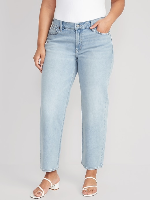 Image number 5 showing, Mid-Rise Boyfriend Loose Jeans