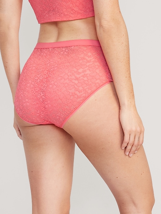 Image number 2 showing, High-Waisted Lace Bikini Underwear