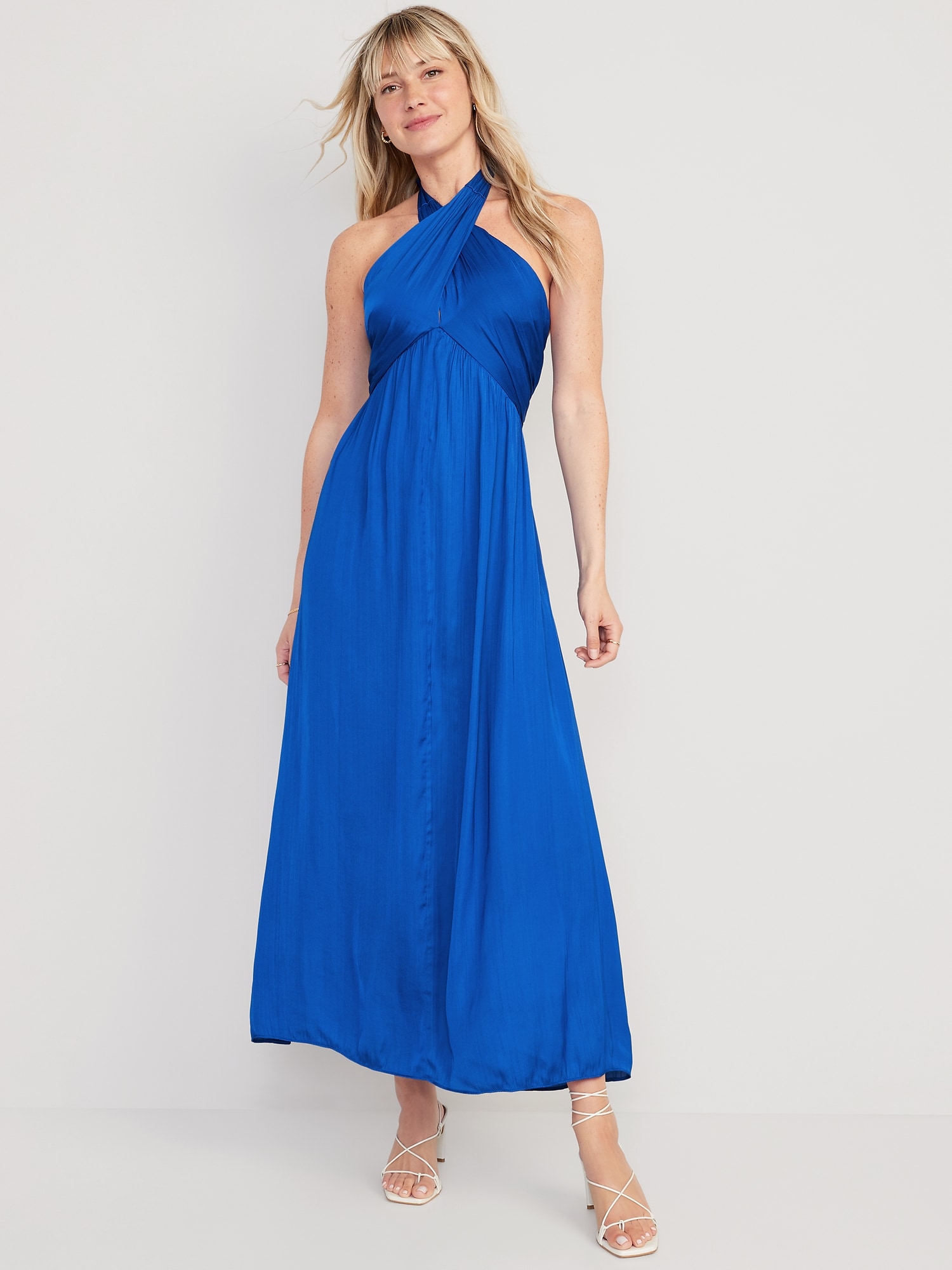 Navy blue dress fit and outlet flare