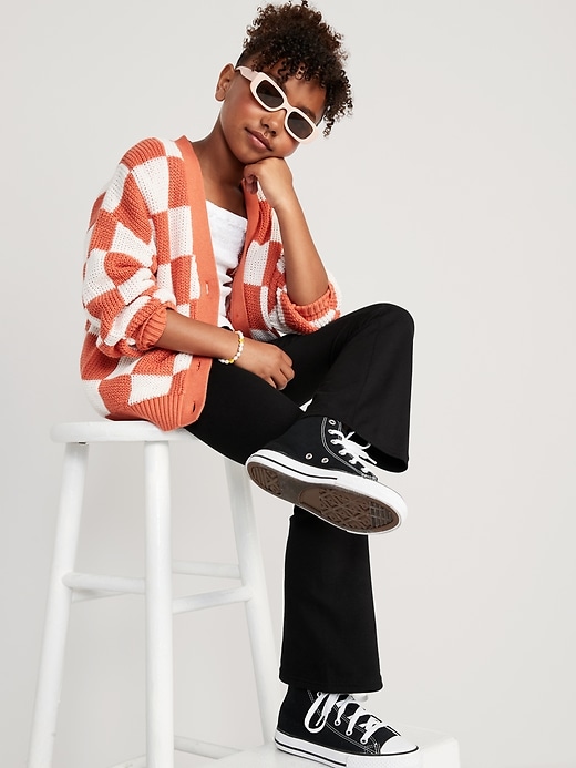 Image number 3 showing, Full-Length Flared Leggings for Girls