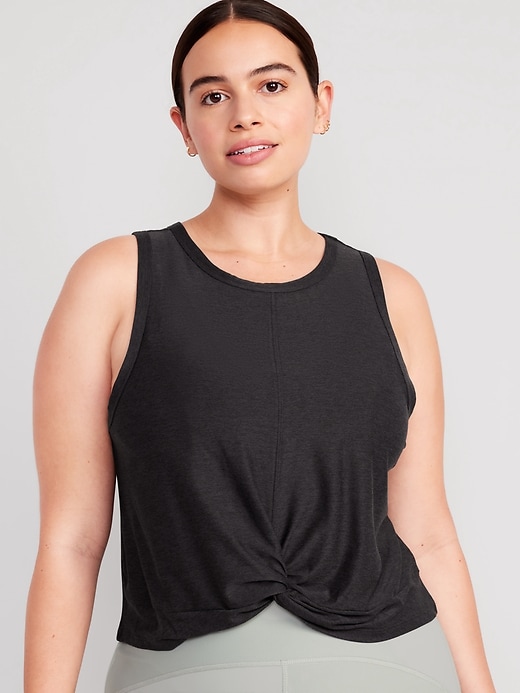 Cloud 94 Soft Twist-Front Cropped Top